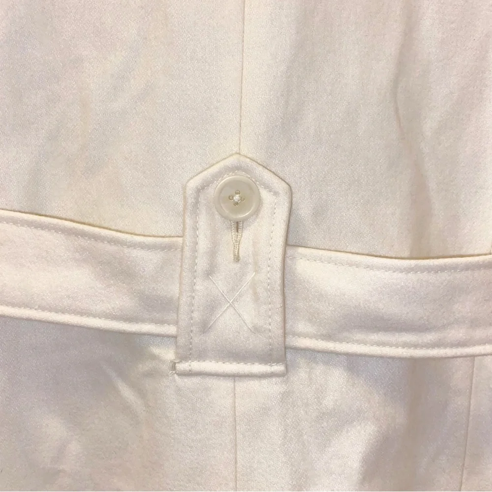 Merona White Coat Cream Purple Polka Dot Jacket Trench XL Extra Large Target - Picture 9 of 14